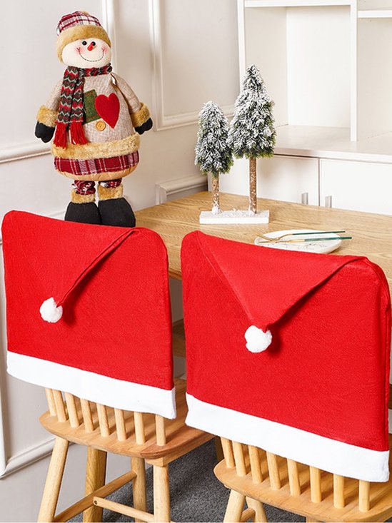 Christmas Single Red Non-woven Table Covers Party Decorations Chair Covers