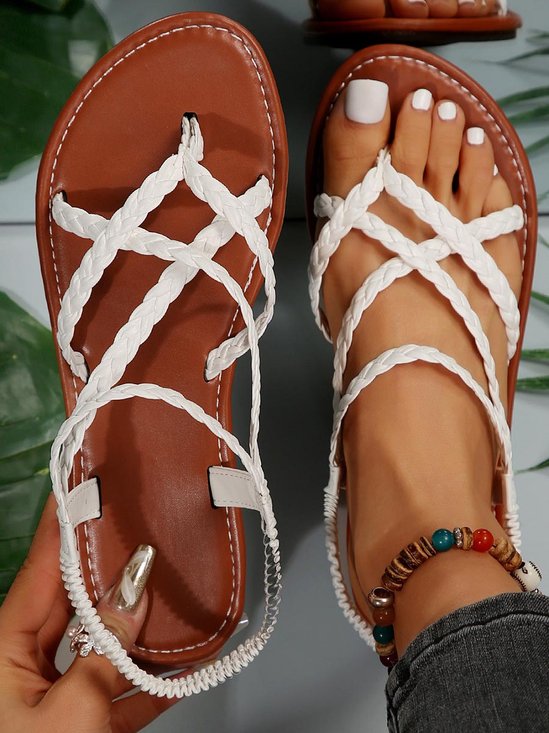 Vacation Pu Strappy Sandals