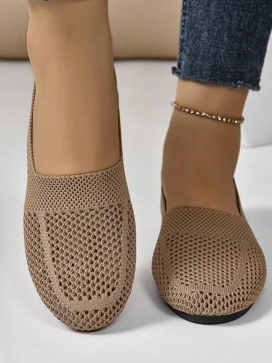 All Season Mesh Fabric Casual Plain Shallow Shoes