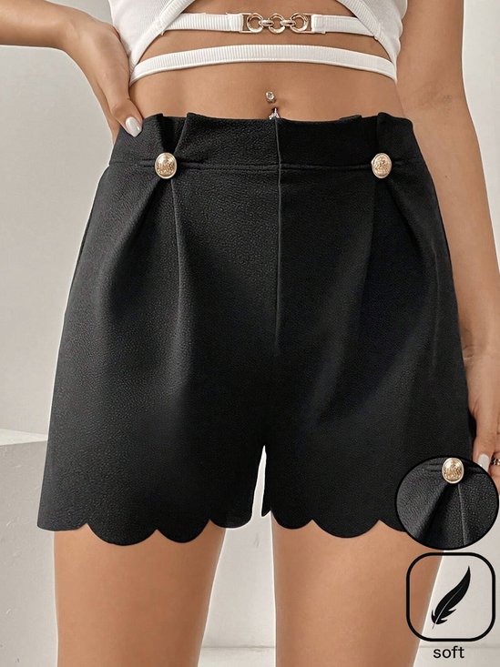 Casual Buttoned Shorts