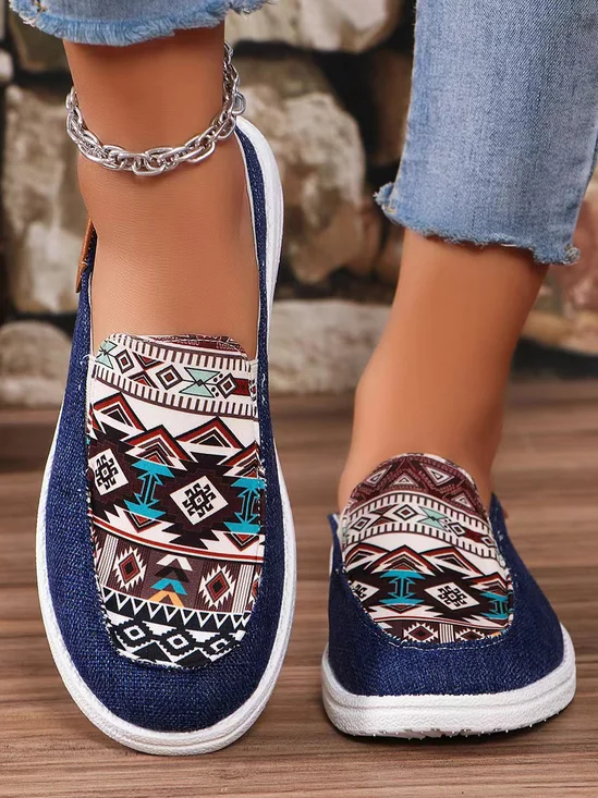 Casual Fabric Ethnic All Season Loafers