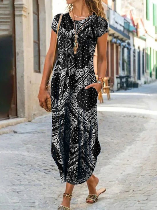 Ethnic Printed Casual Dress