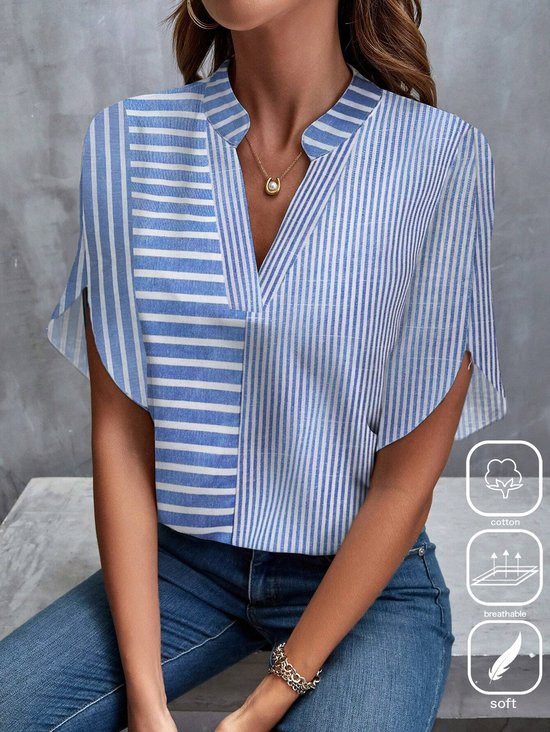 Casual Striped Loose Cotton Shirt