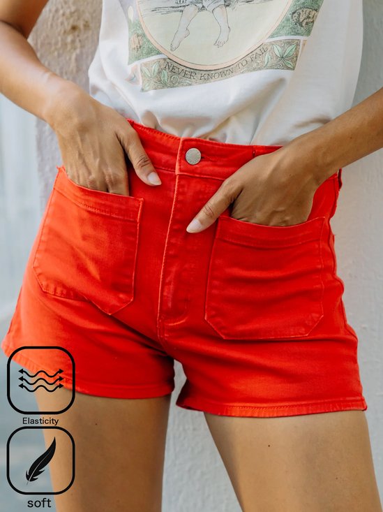 Loose Pocket Stitching Casual Shorts
