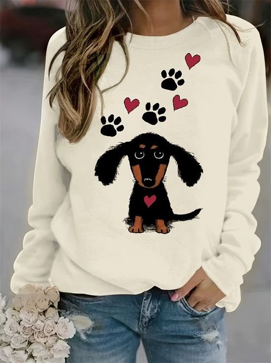Loose Dog Crew Neck Casual pet Sweatshirt