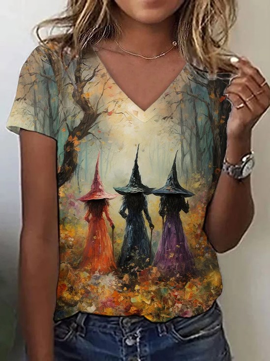 Halloween Witch Casual T-Shirt