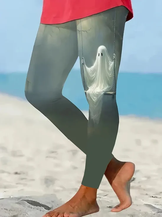 Halloween ghost tight leggings