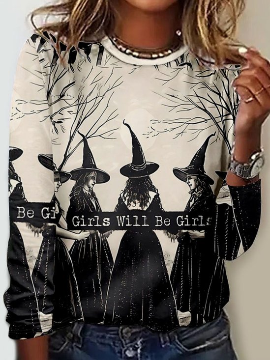 Halloween Casual Crew Neck T-Shirt