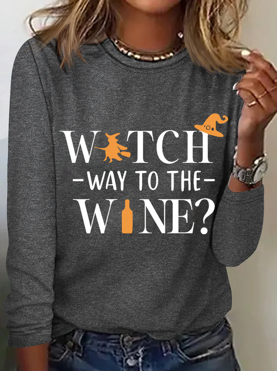 Halloween  Witch Way To The Wine T-shirt