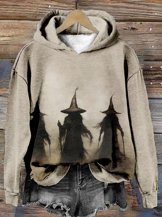 Three Spooky Witches In The Sand Land Hoodie