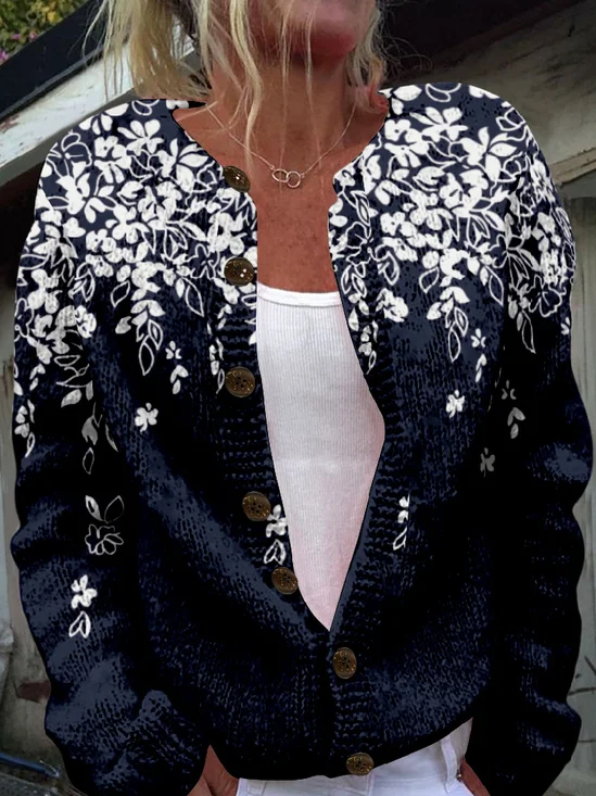 Crew Neck Loose Casual Jacket