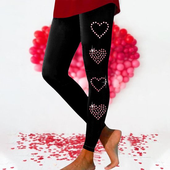 Women's Valentine's Day Heart Print Tights