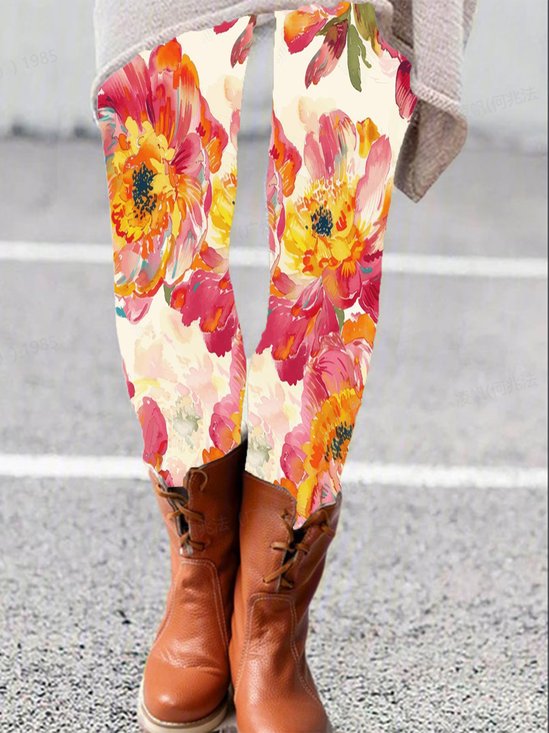 Floral Print Leggings