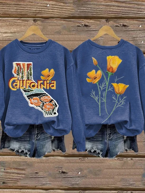 Women's California Strong Los Angeles Strong Wildfire Print Sweatshirt