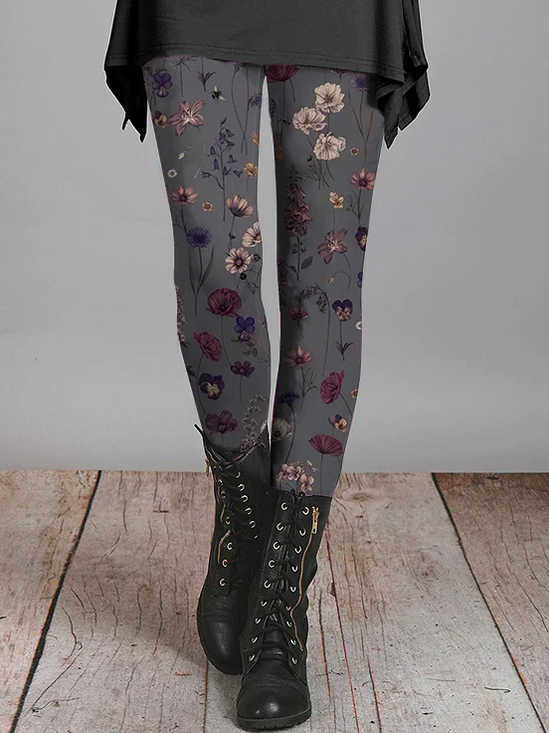 Women's Floral Print Casual Spring Leggings