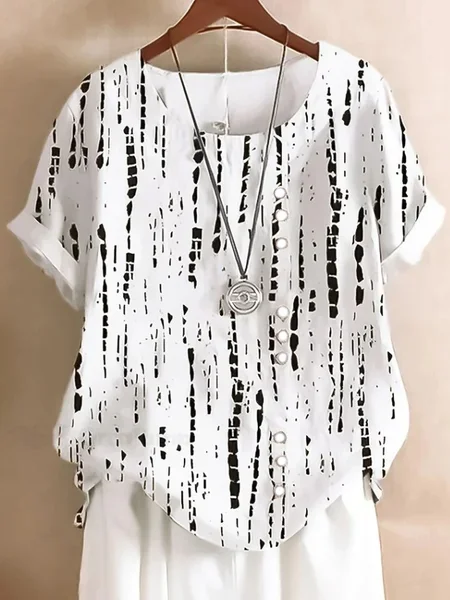 Casual Geometric Blouse