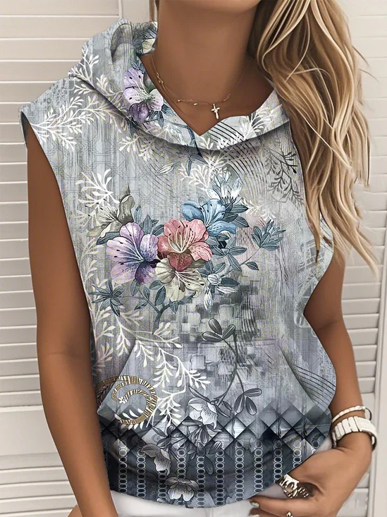 Gradient Pattern Loose Hoodie Vintage Hoodie
