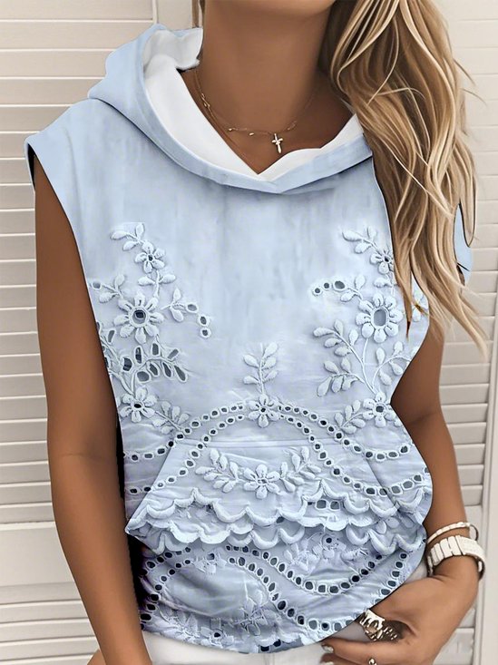 Vintage Hoodie Loose Gradient Pattern Hoodie