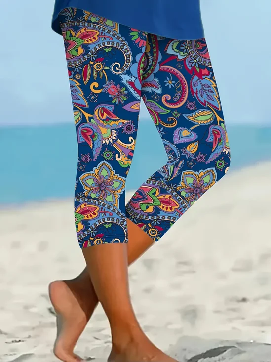Women's Floral Print Casual Leggings
