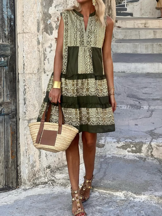 Casual Regular Fit Cotton Dress With No