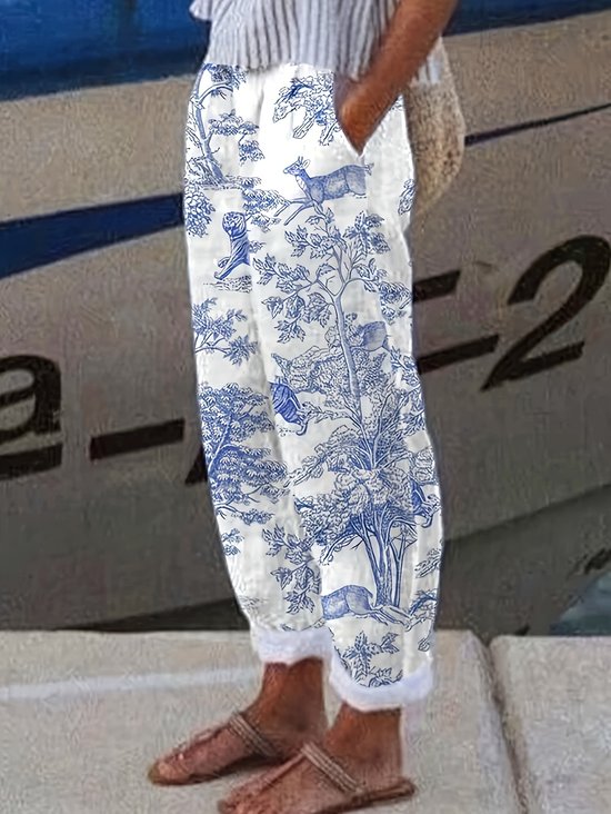 Casual Loose Animal Picture Pants