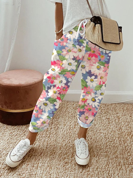 Women's Floral Print Casual Pants