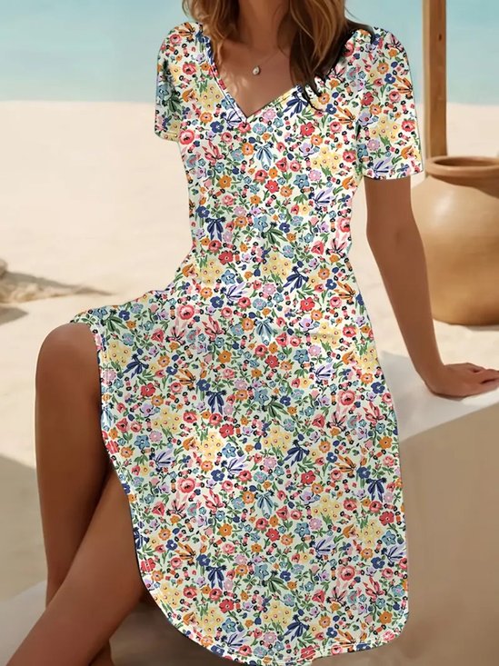 Casual Cotton Regular Fit Dress With No