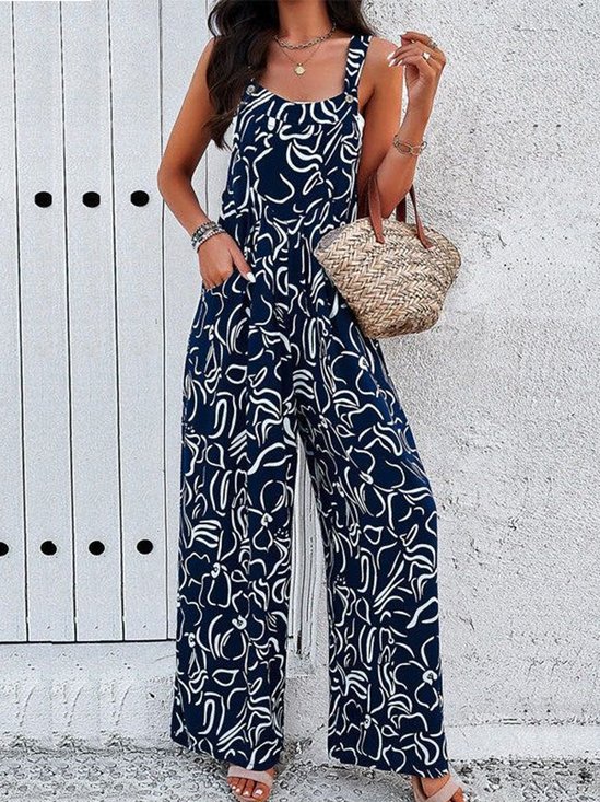 Loose Floral Boho Others Jumpsuit