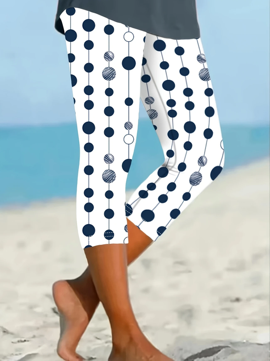 Women's Polka Dot Print Casual Leggings