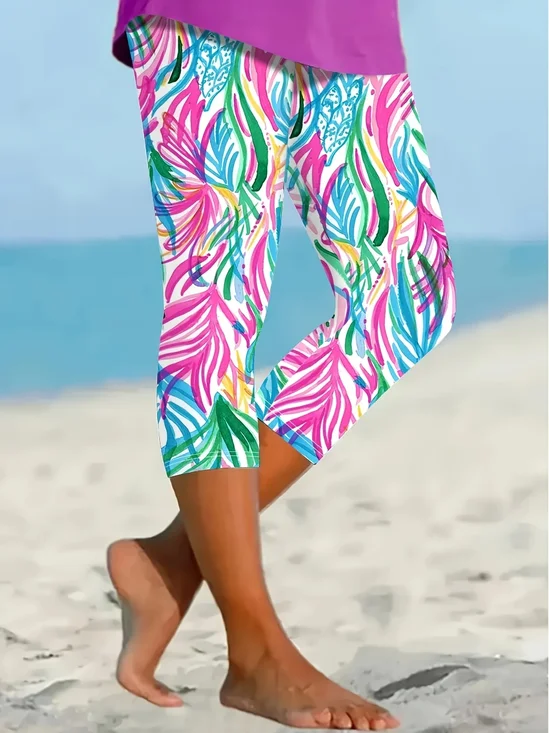 Women's Floral Print Casual Leggings