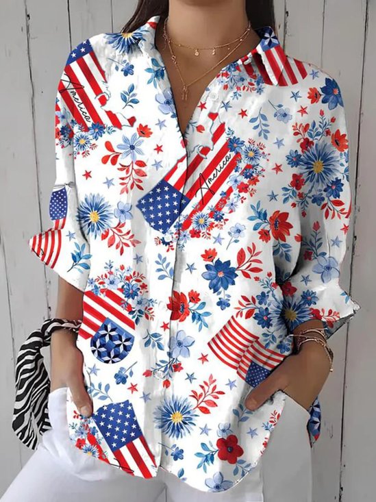 America Flag Casual Shirt
