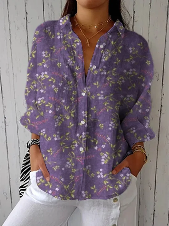 Women's Floral Print Casual Shirt