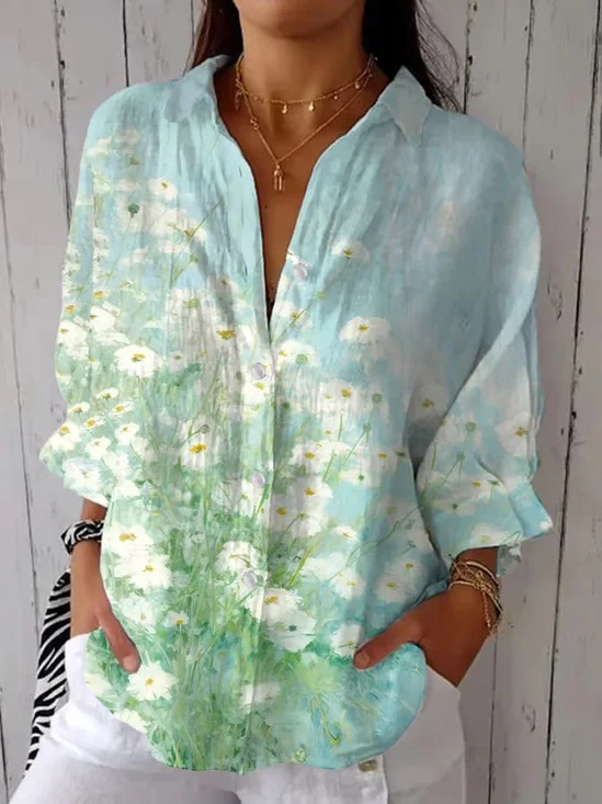 Women's Floral Print Casual Shirt