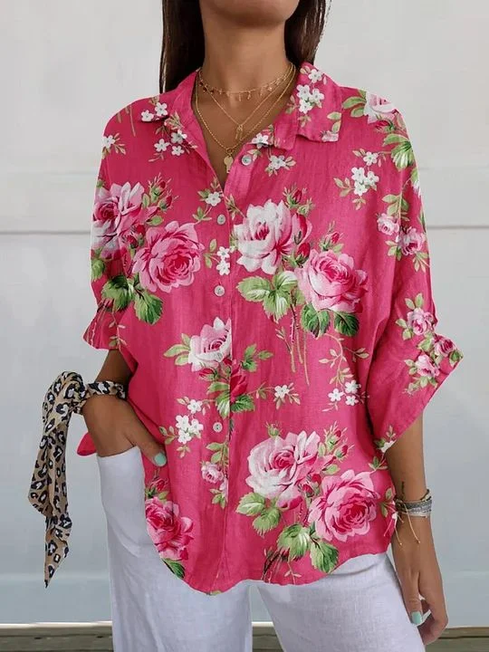 Women's Floral Print Casual Shirt