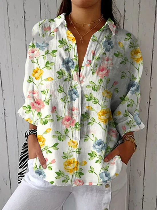 Women's Floral Print Casual Shirt
