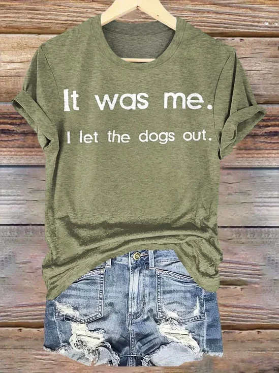 Regular Fit Text Letters Cotton Casual T-Shirt