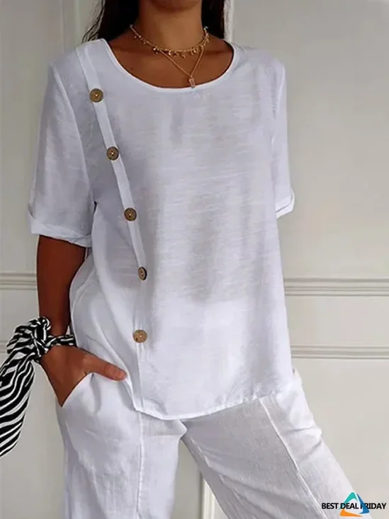 Casual Cotton Loose Blouse