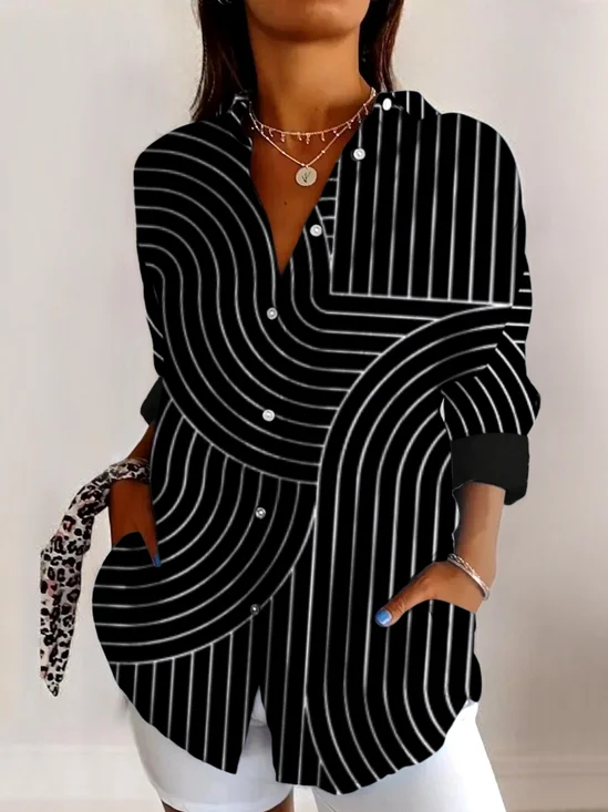 V Neck Regular Fit Casual Shirt