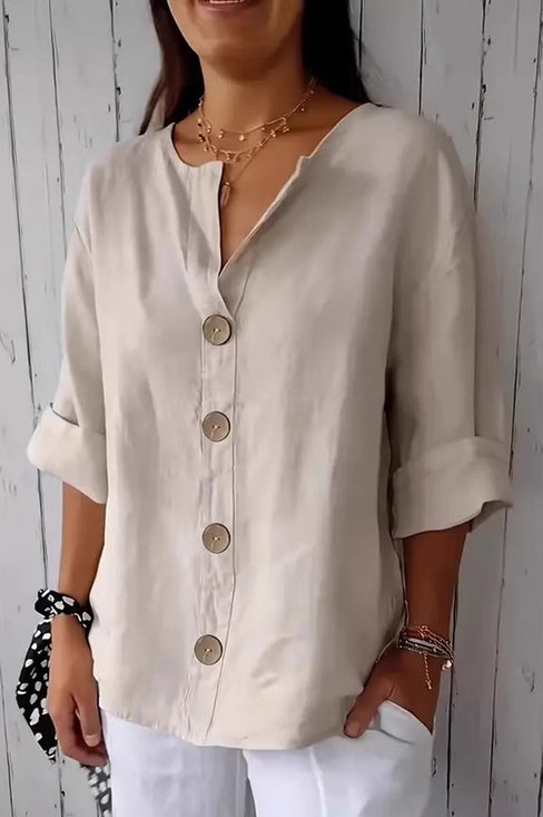 Women's Stand Collar Long Sleeve Shirt