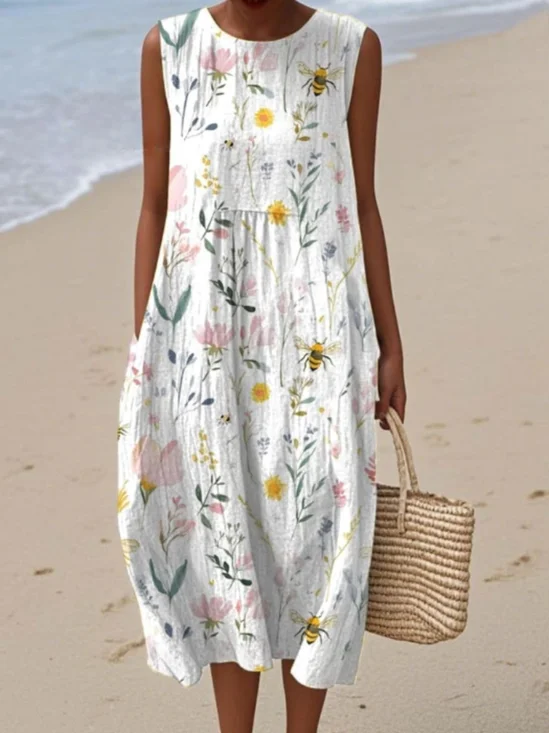 Simple Floral Dress With No