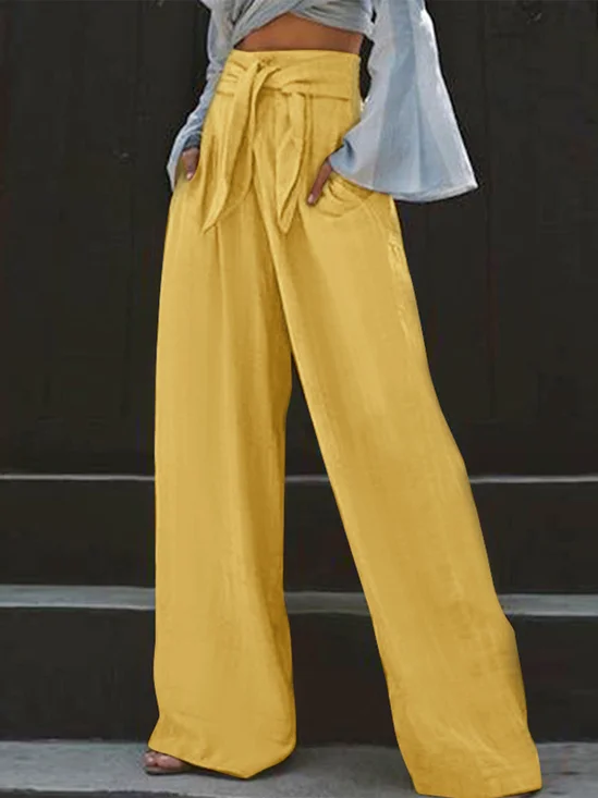 Urban Plain Wide Leg Pants
