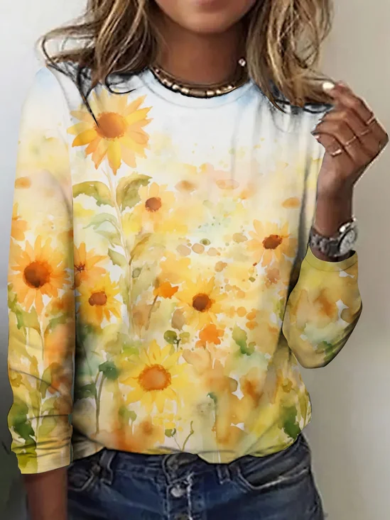 Crew Neck Regular Fit Casual T-Shirt
