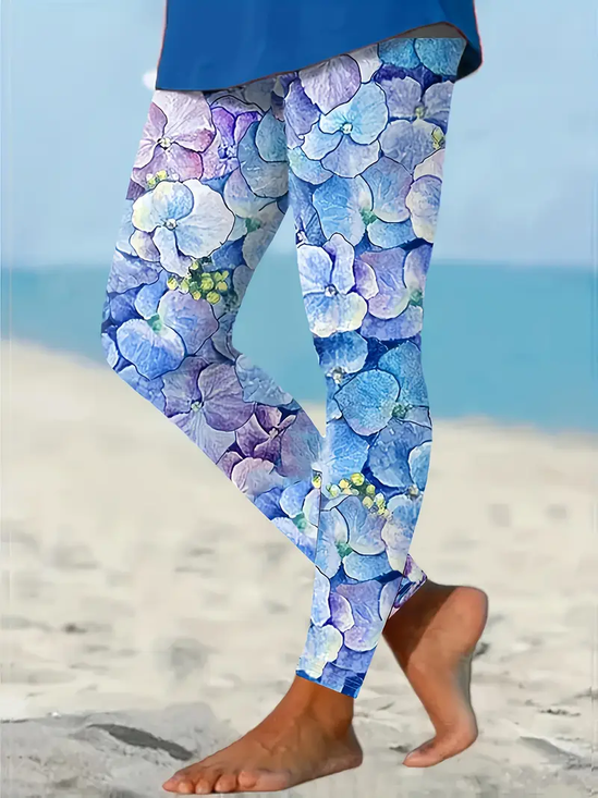 Casual Tight Floral Leggings