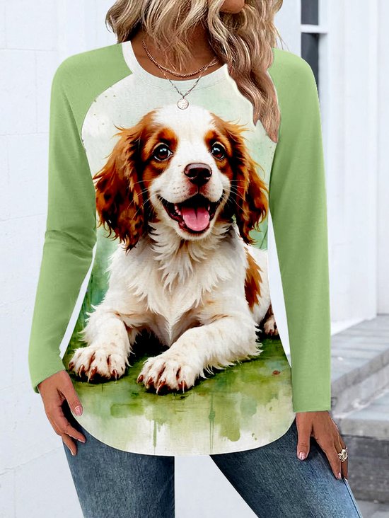Regular Fit Animal Crew Neck Casual T-Shirt
