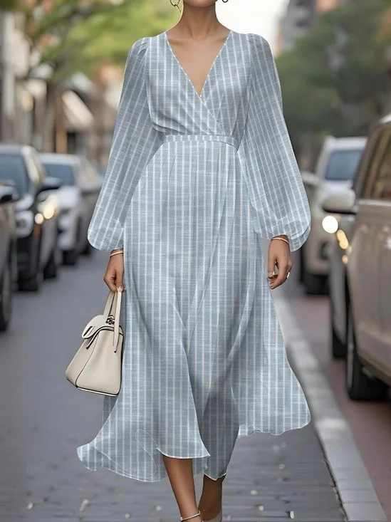 Regular Fit Semi Formal Puff Sleeve Dress