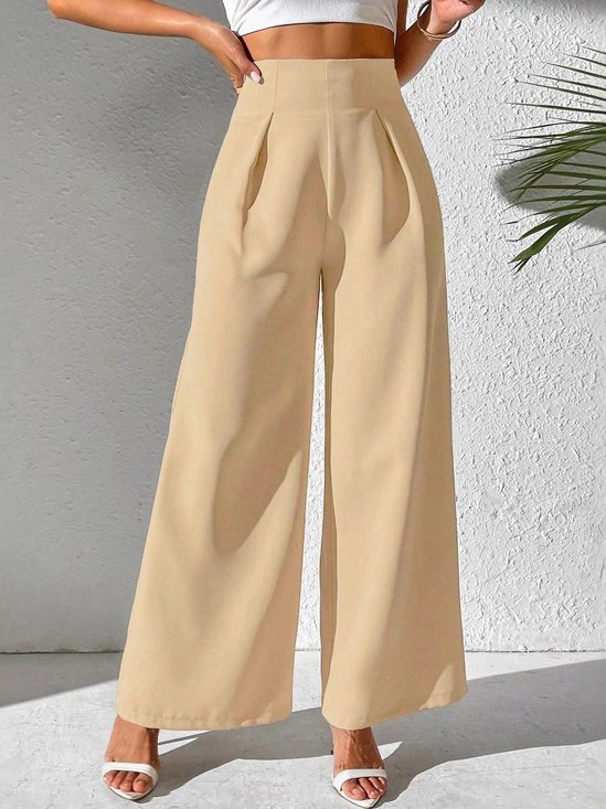 Cotton Plain Regular Fit Casual Pants