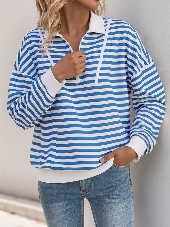 V Neck Casual Sweatshirt