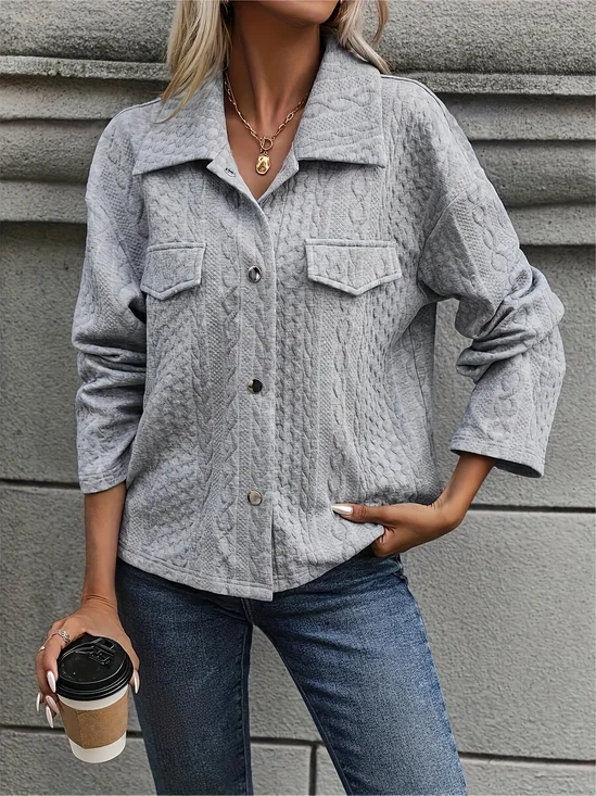 Urban Loose Buckle Shawl Collar Jacket