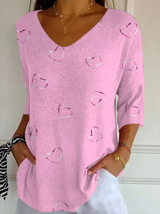 Casual Heart/Cordate T-Shirt