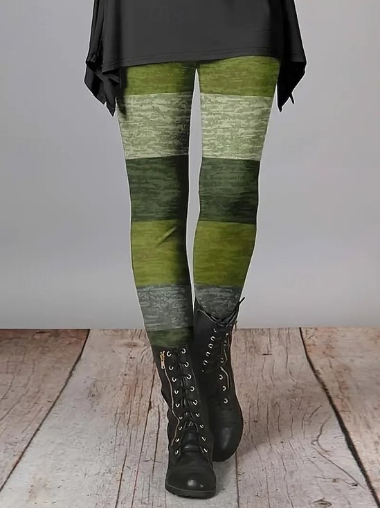 Tight Casual Geometric Leggings